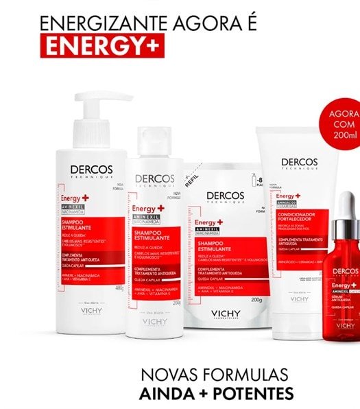 DERCOS Shampoo Estimulante Antiqueda Energy+ 400g